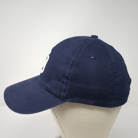SD Strapback Baseball Cap Blue One Size Adjustable Embroidered Cotton BWM Global - Picture 3 of 10